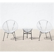 Living Source International 3-Piece Metal and Wicker Seating Group in Turquoise