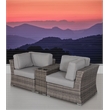 Living Source Intl 3-Piece Wicker / Rattan Sectional Seating Group in Gray