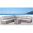 Living Source International 8-Piece Sectional Seating Group with Cushions - Gray