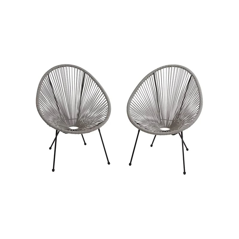 Living Source International 3-Piece Wicker / Rattan Seating Group in Gray