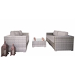 Living Source 3-Piece Wicker / Rattan Sectional Seating Group w/Cushions in Gray