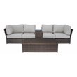 Living Source International 6-Piece Outdoor Conversation Set in Espresso Finish
