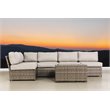 Living Source International 6-Piece Outdoor Conversation Set w/ Cushion - Gray