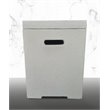 Living Source International Concrete Fire Pit Propane Tank Cover in White Stone