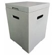 Living Source International Concrete Fire Pit Propane Tank Cover in White Stone