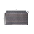 Living Source International Modern Wicker Outdoor Coffee Table in Espresso