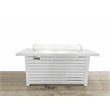 Living Source International Propane Gas Fire Pit Table with Windshield in White
