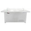 Living Source International Propane Gas Fire Pit Table with Windshield in White