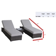 Living Source International Wicker/Rattan Chaise with Cushions in Gray/Brown