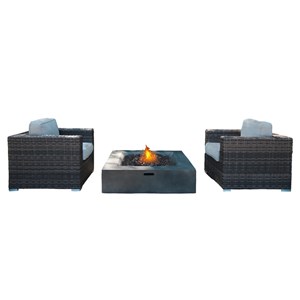 Living Source 6-Piece Wicker / Rattan Multiple Chairs Seating Group in Espresso