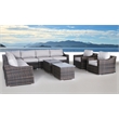 Living Source International Wicker / Rattan 8-Person Seating Group in Brown