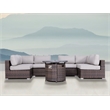 Living Source International Wicker / Rattan 4-Person Seating Group in Brown/Gray