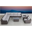 Living Source International Wicker / Rattan 8 - Person Seating Group in Brown