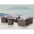 Living Source International Wicker / Rattan 4 Person Seating Group in Brown/Gray