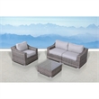 Living Source International 4 Piece Wicker / Rattan Sofa Seating Group in Gray