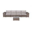 Living Source 7 Piece Wicker / Rattan Sofa Seating Group with Cushions in Gray