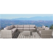 Living Source International 8-Person Wicker / Rattan Seating Group in Gray/Taupe
