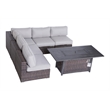 Living Source International Wicker / Rattan 4 - Person Seating Group in Brown