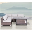 Living Source International Wicker / Rattan 4 - Person Seating Group in Brown