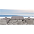 Living Source International 8-Person Wicker / Rattan Seating Group in Gray/Taupe