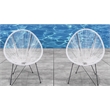 Living Source International 2 - Person Metal Seating Group With Firepit in White
