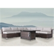 Living Source International Wicker / Rattan 2-Person Seating Group in Brown/Gray