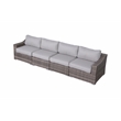 Living Source International Wicker / Rattan 4 - Person Seating Group in Gray