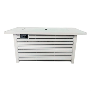 Living Source International 54&quotW Outdoor Steel Metal Firepit in White