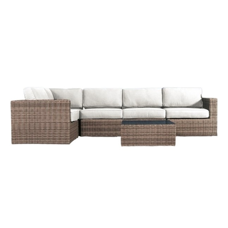 Living Source Internaltional Wicker / Rattan 4-Person Seating Group in Gray