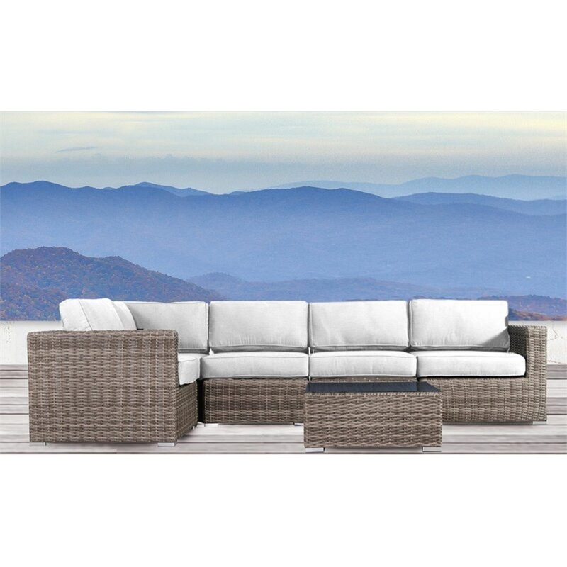 Living Source Internaltional Wicker / Rattan 4-Person Seating Group in Gray