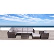 Living Source Intl Wicker / Rattan 6-Person Seating Group w/Cushions in Espresso