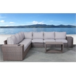Living Source International Wicker / Rattan 6-Person Seating Group in Brown/Gray