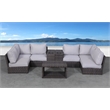 Living Source International Wicker / Rattan 4-Person Seating Group in Espresso