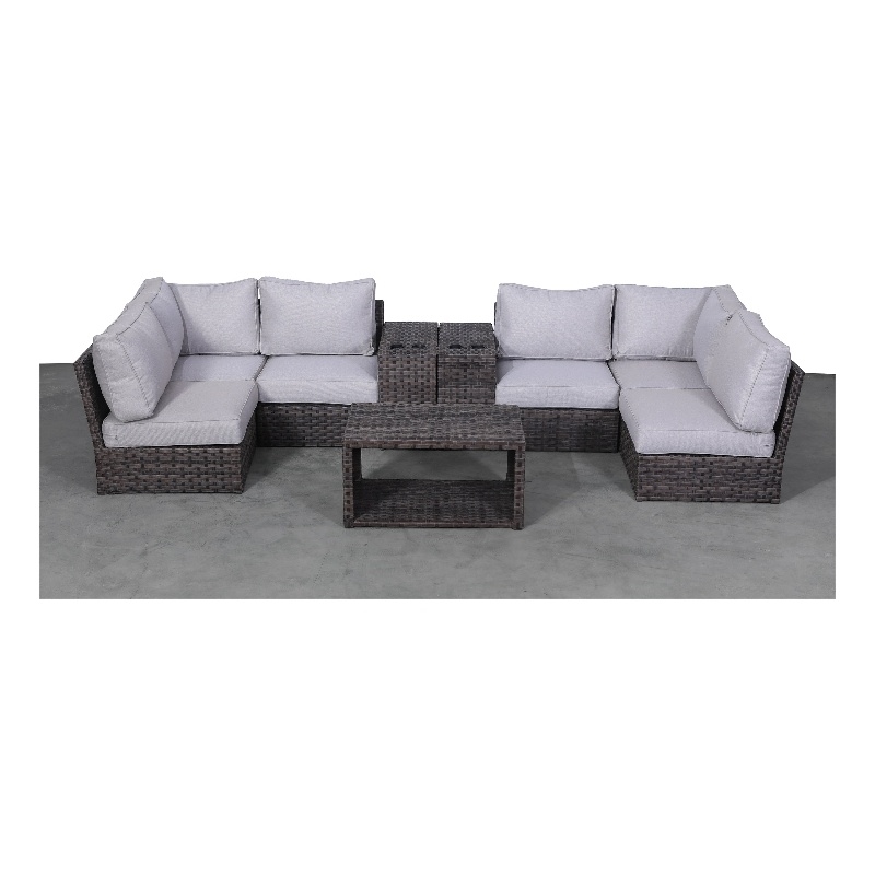 Living Source International Wicker / Rattan 4-Person Seating Group in Espresso