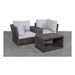 Living Source International Wicker / Rattan 2 - Person Seating Group in Espresso