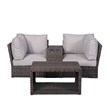 Living Source International Wicker / Rattan 2 - Person Seating Group in Espresso
