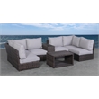 Living Source International Wicker / Rattan 4-Person Seating Group in Espresso