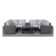 Living Source International Wicker / Rattan 4-Person Seating Group in Espresso