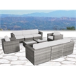 Living Source Internaltional Wicker / Rattan 8 - Person Seating Group in Gray