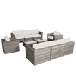 Living Source Internaltional Wicker / Rattan 8 - Person Seating Group in Gray