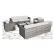 Living Source Internaltional Wicker / Rattan 8 - Person Seating Group in Gray