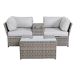 Living Source Internaltional Wicker / Rattan 2-Person Seating Group in Gray