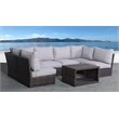 Living Source International Wicker / Rattan 4 - Person Seating Group in Espresso