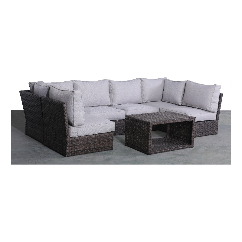 Living Source International Wicker / Rattan 4 - Person Seating Group in Espresso