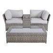 Living Source Internaltional Wicker / Rattan 2 - Person Seating Group in Gray