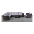 Living Source International Wicker / Rattan 7-Person Seating Group in Espresso