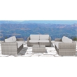 Living Source International Wicker / Rattan 6-Person Seating Group in Gray