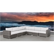 Living Source Internaltional 6-Person Wicker / Rattan Seating Group in Gray