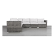 Living Source Internaltional 6-Person Wicker / Rattan Seating Group in Gray