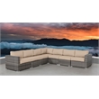 Living Source Internaltional 6-Person Wicker / Rattan Seating Group in Gray
